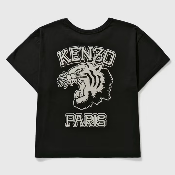 Kenzo Black Tee with Gray 1970 Graphic - Picture 2 of 11